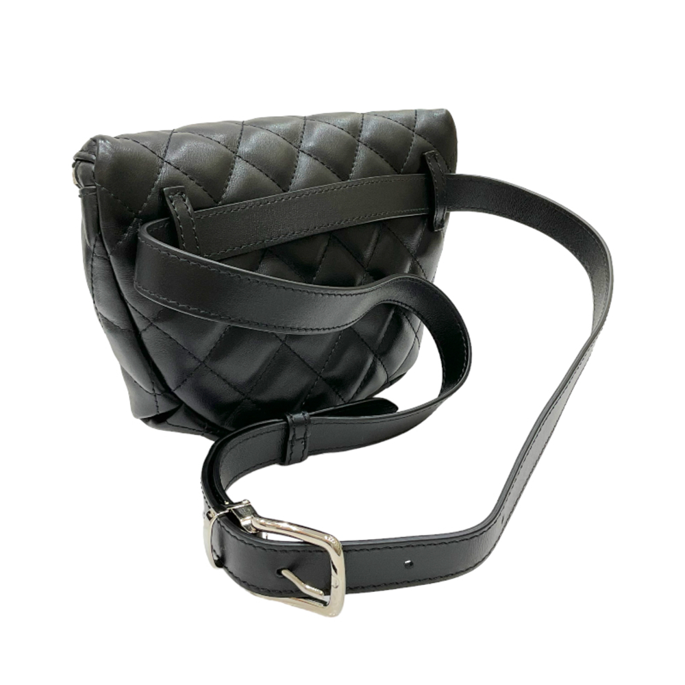 Chanel Waist Bag Silver Hardware Body Bag Black - Picture 4 of 8